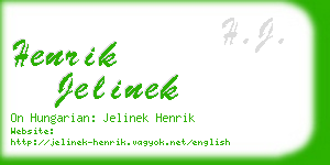 henrik jelinek business card